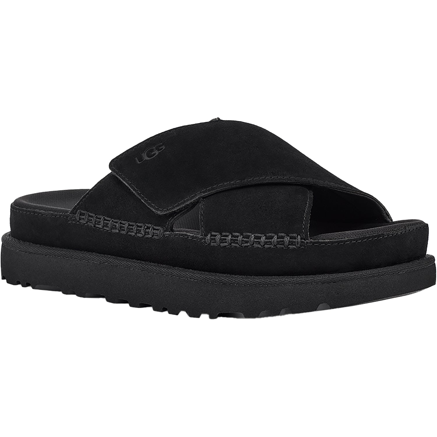 Womens Ugg Women's UGG Goldenstar Cross Slide Black Black