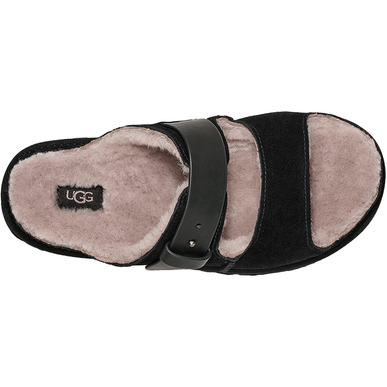 Womens Ugg Women's UGG Greenport Strap Slide Black Black