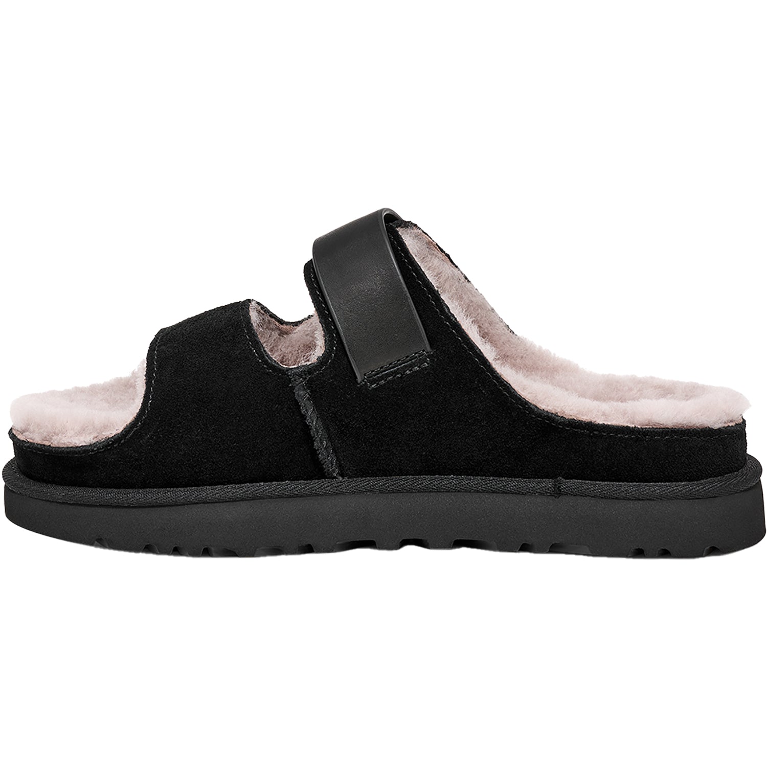 Womens Ugg Women's UGG Greenport Strap Slide Black Black