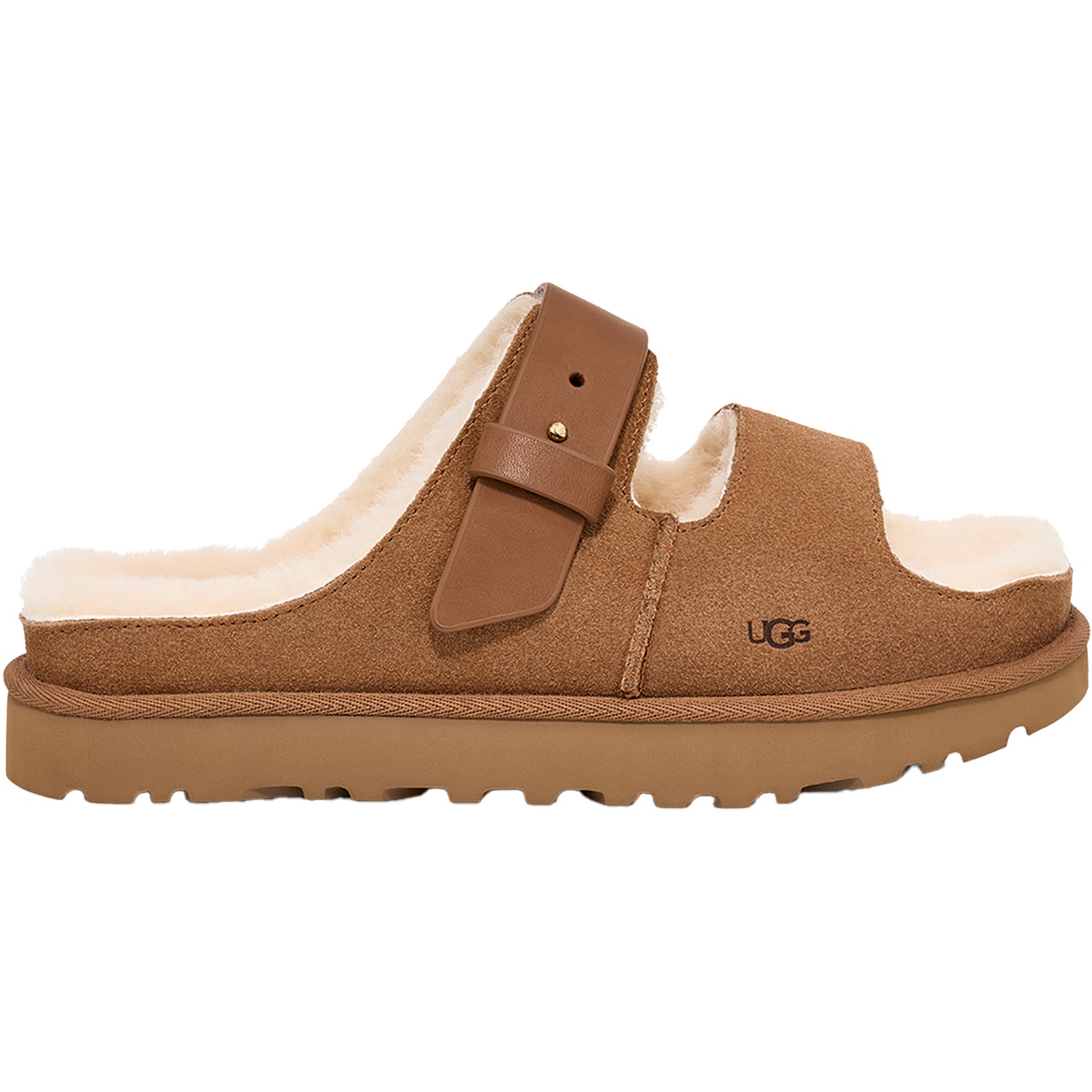 Womens Ugg Women's UGG Greenport Strap Slide Chestnut Chestnut