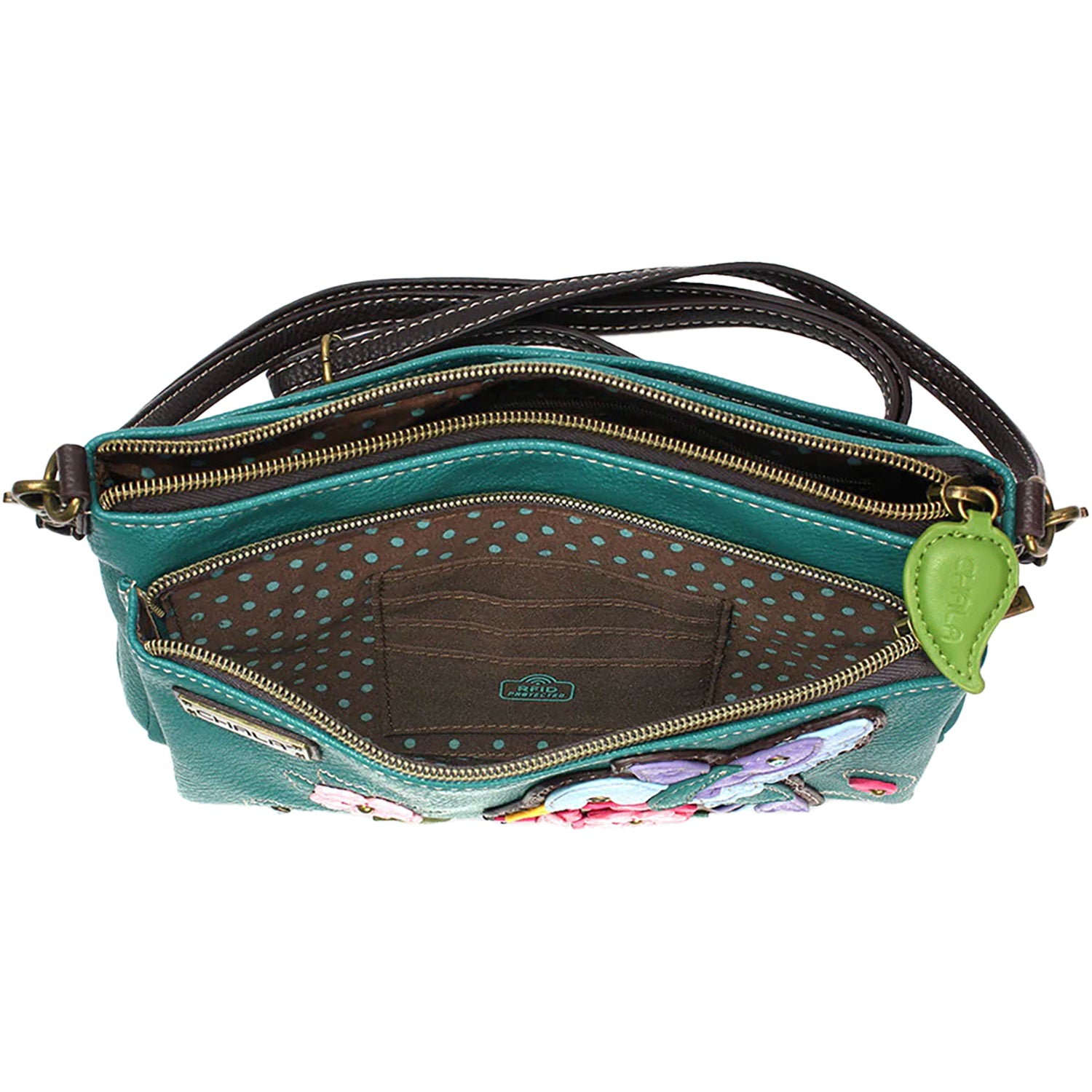Womens Chala Chala Handbags Hummingbird Deluxe Crossbody Turquoise Turquoise