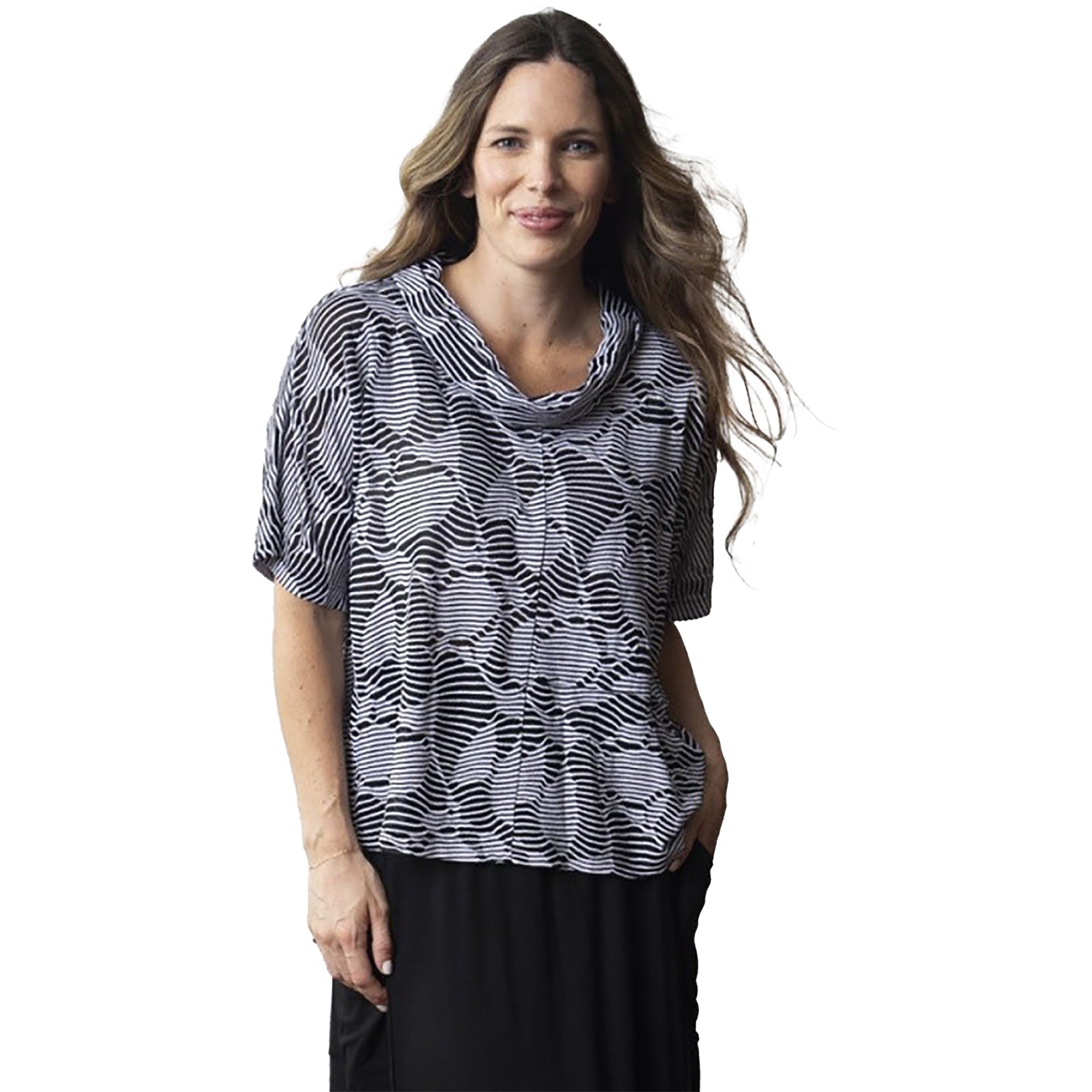Womens Olivia by habitat Women's Olivia By Habitat Ivy League Half Sleeve Pullover Black Black
