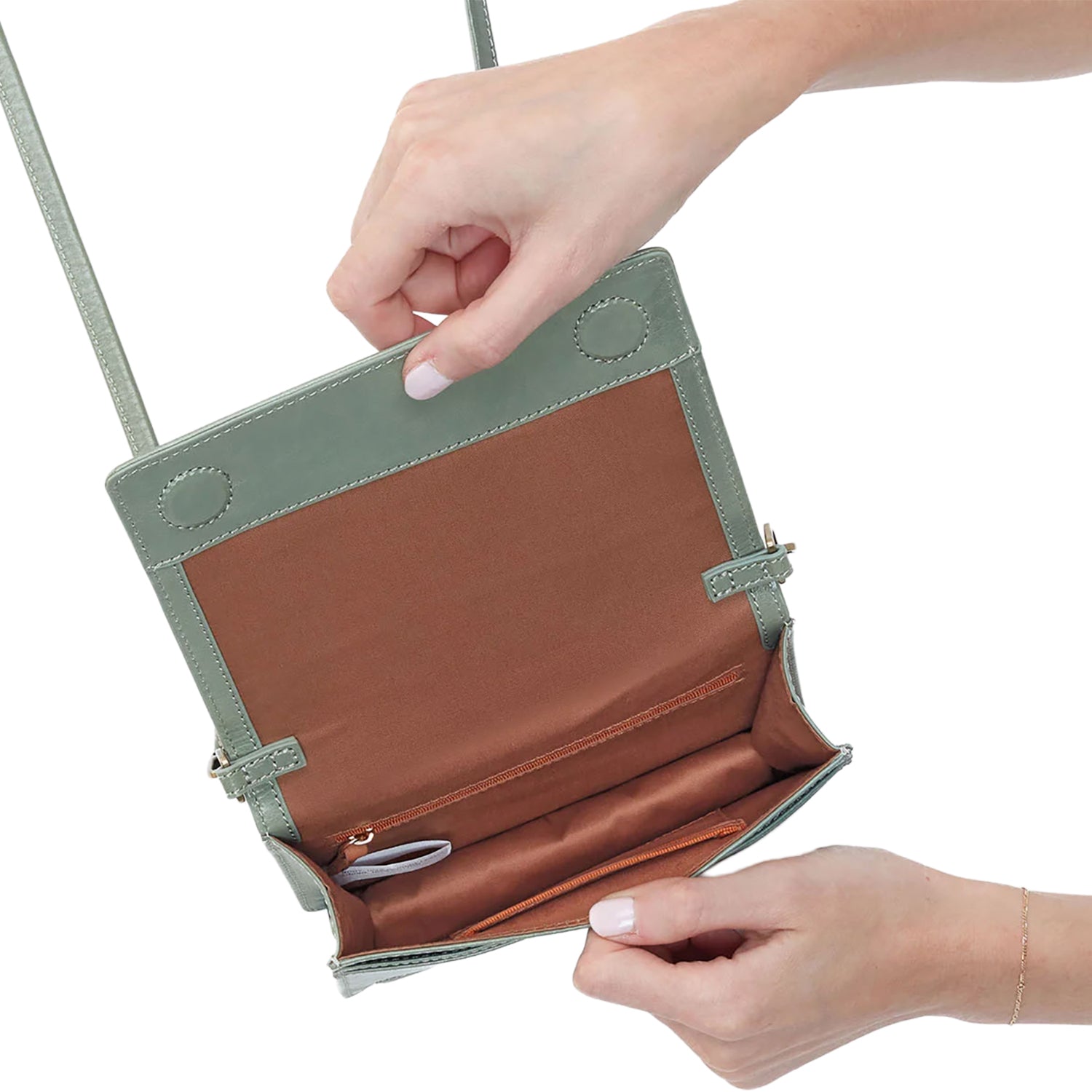 Womens Hobo Hobo International Jill Crossbody Jade Polished Leather Jade Polished Leather