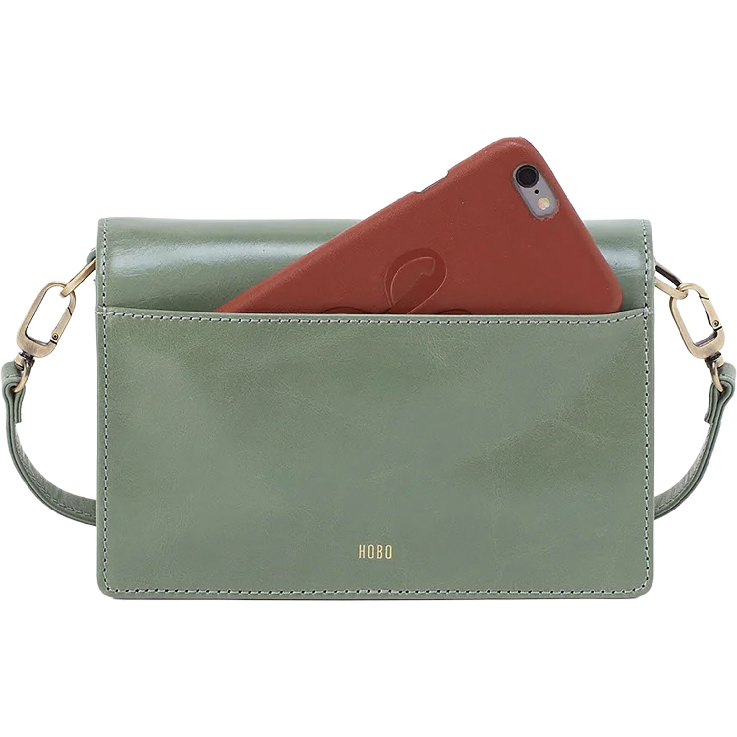 Womens Hobo Hobo International Jill Crossbody Jade Polished Leather Jade Polished Leather