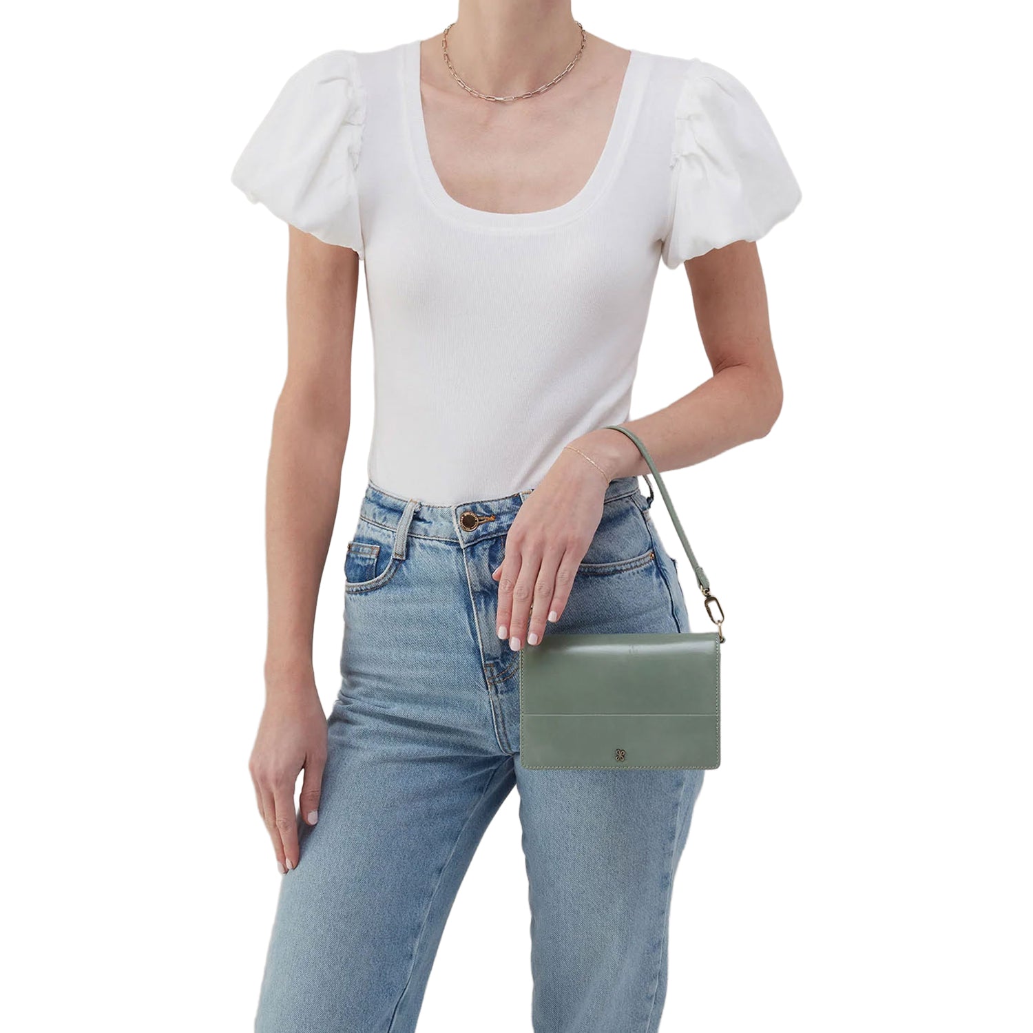 Womens Hobo Hobo International Jill Crossbody Jade Polished Leather Jade Polished Leather