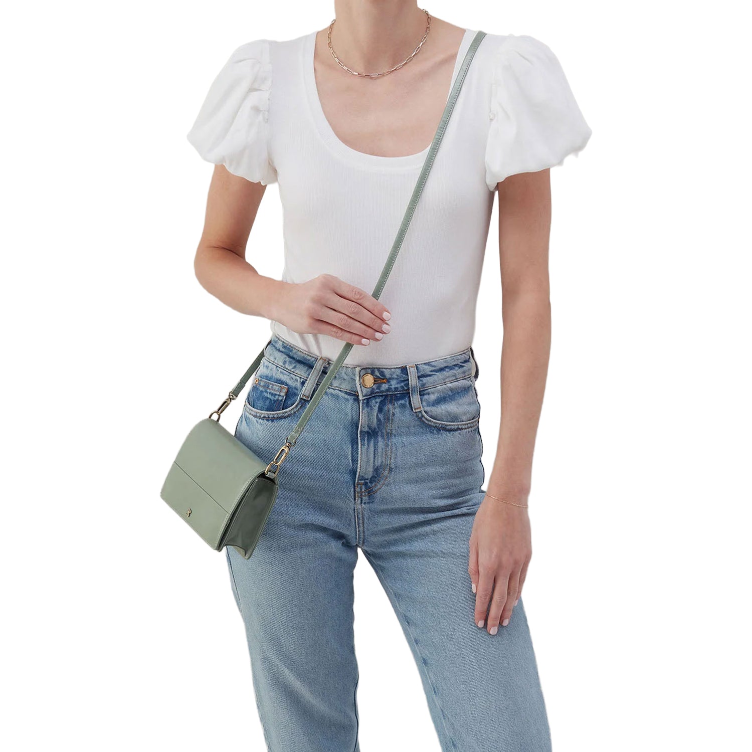 Womens Hobo Hobo International Jill Crossbody Jade Polished Leather Jade Polished Leather