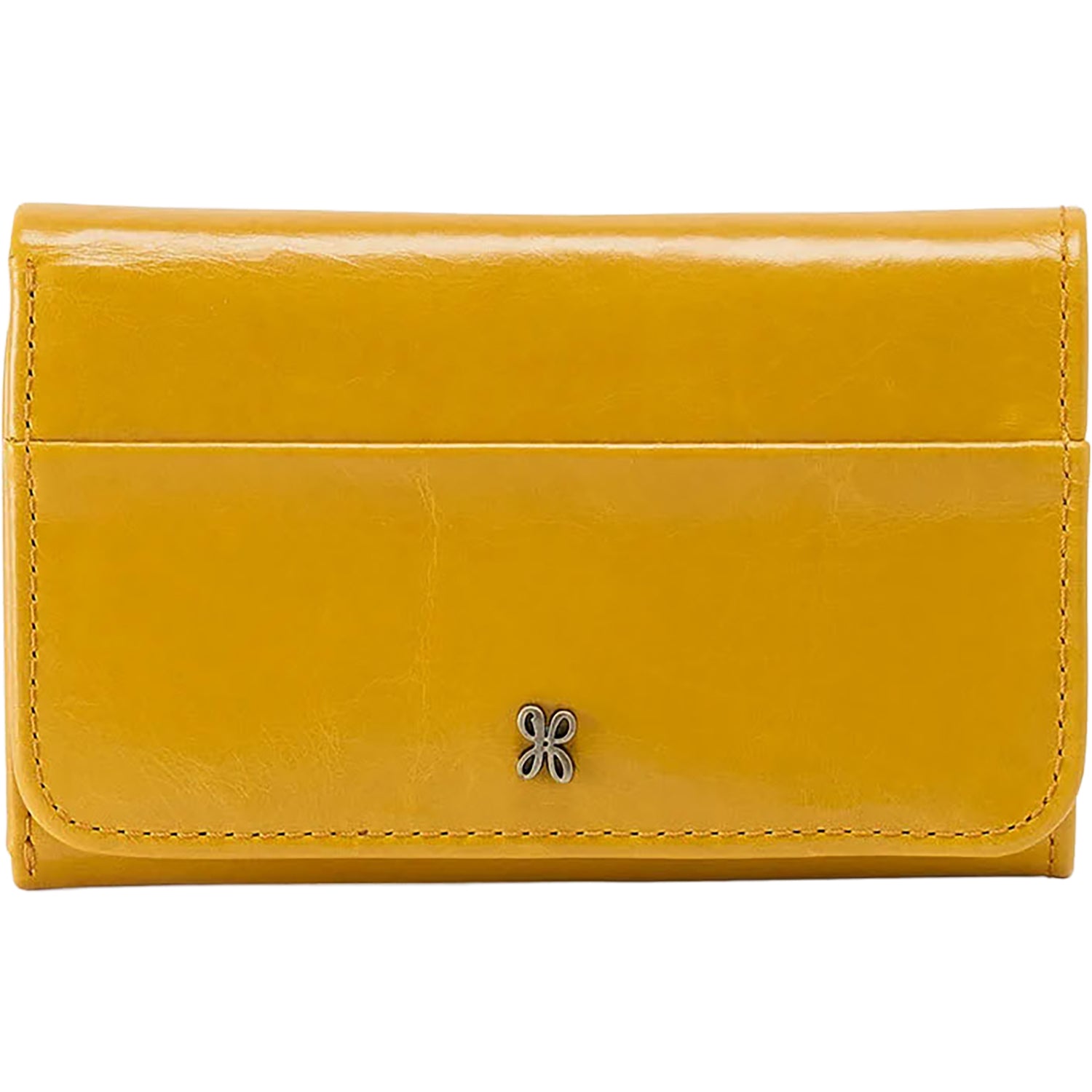 Womens Hobo Hobo International Jill Trifold Wallet Polished Sun Glow Sun Glow
