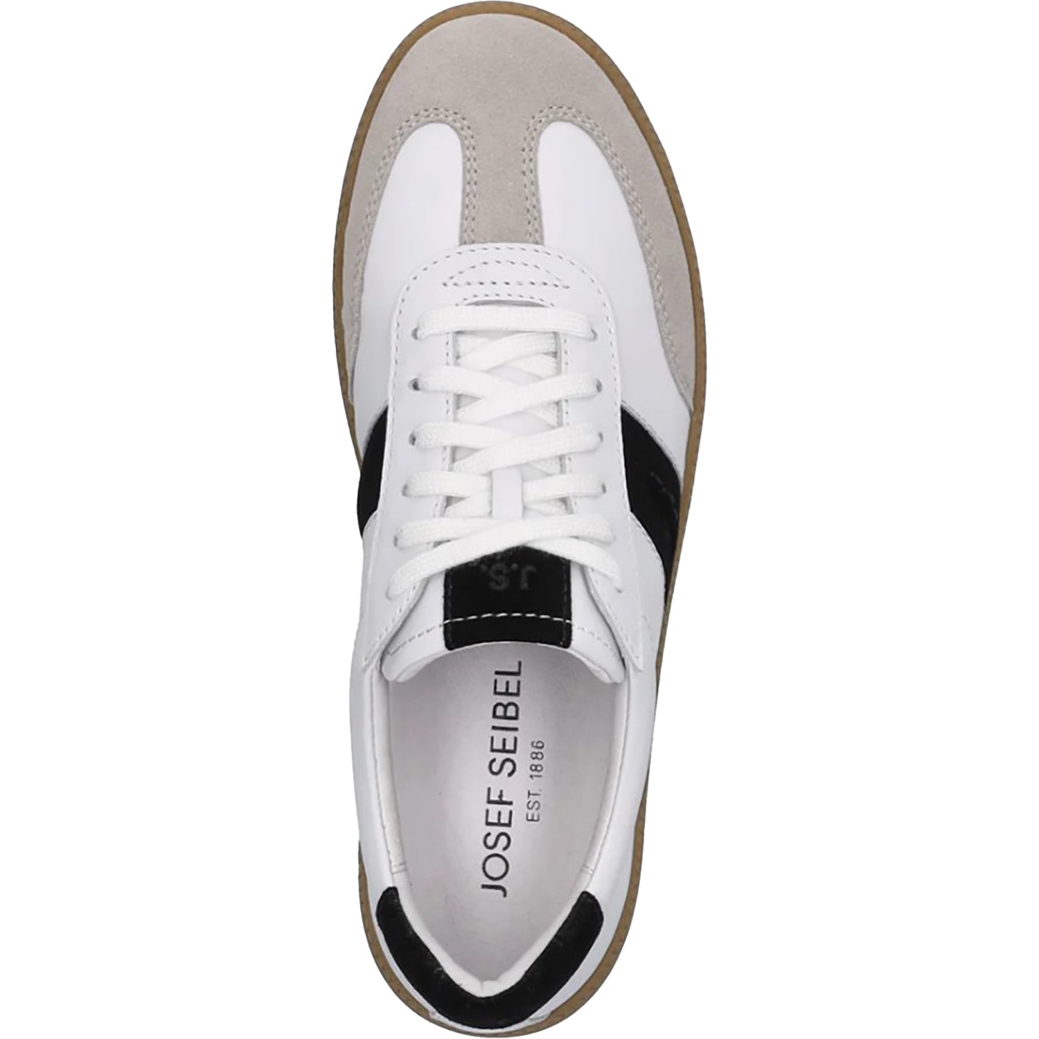 Womens Josef seibel Women's Josef Seibel Joleen 01 White/Black Suede White/Black Suede