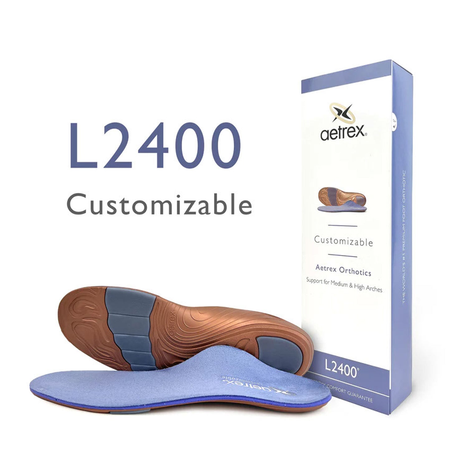 Mens Lynco Men's Aetrex Lynco L2400 Mozaic Customizable Orthotics Blue
