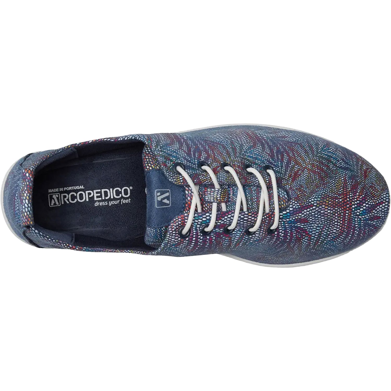 Womens Arcopedico Women's Arcopedico Lanin Blue Palm Multi Synthetic Blue Palm Multi Synthetic