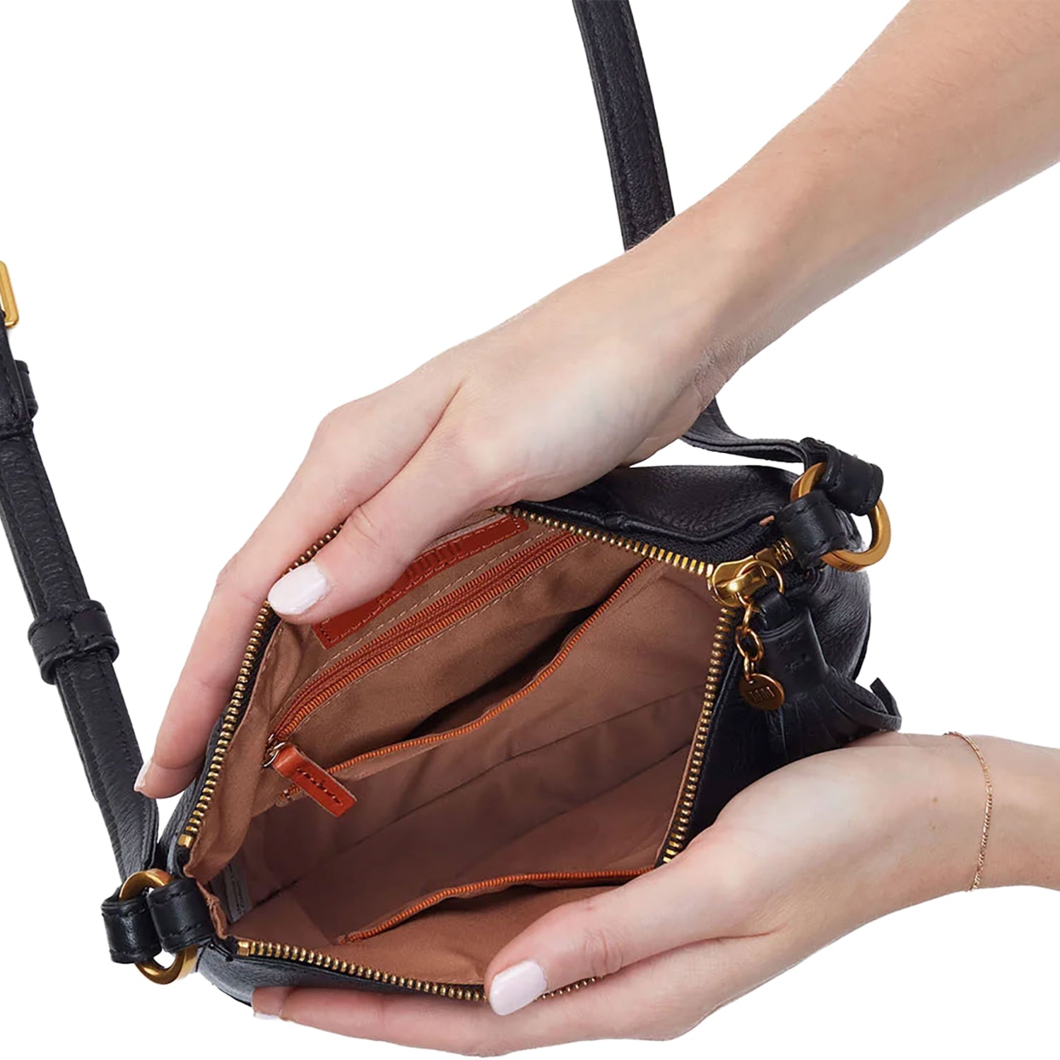 Womens Hobo Hobo International Lexi Crossbody Black Pebbled Leather Black Pebbled Leather