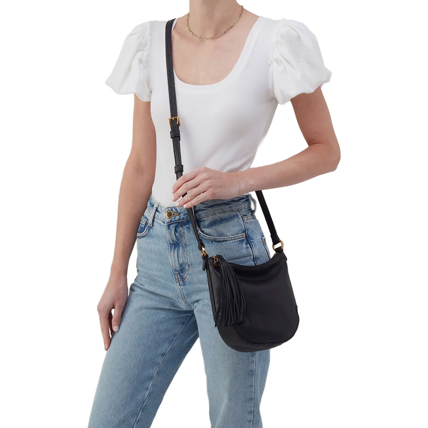 Womens Hobo Hobo International Lexi Crossbody Black Pebbled Leather Black Pebbled Leather