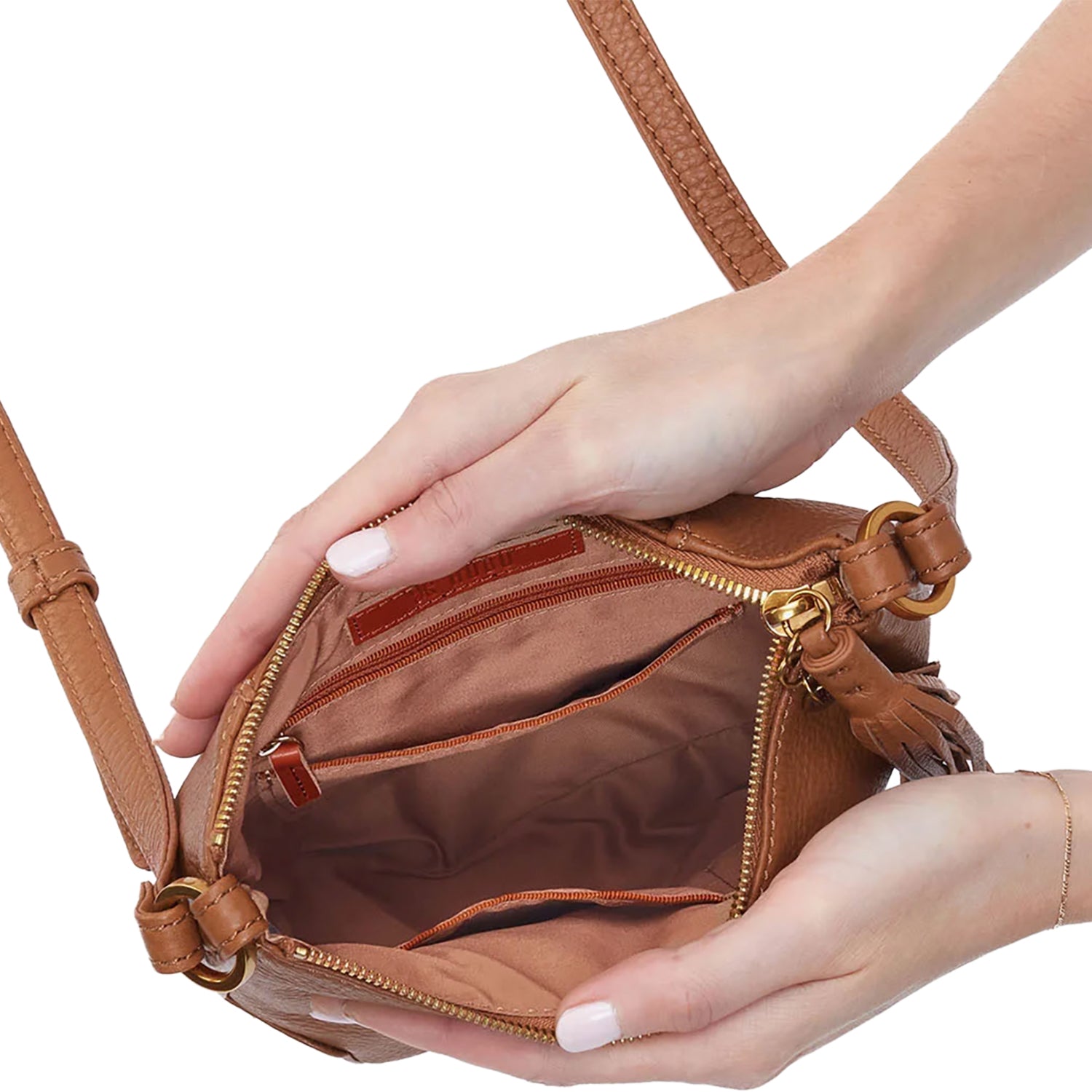 Womens Hobo Hobo International Lexi Crossbody Warm Honey Pebbled Leather Warm Honey Pebbled Leather