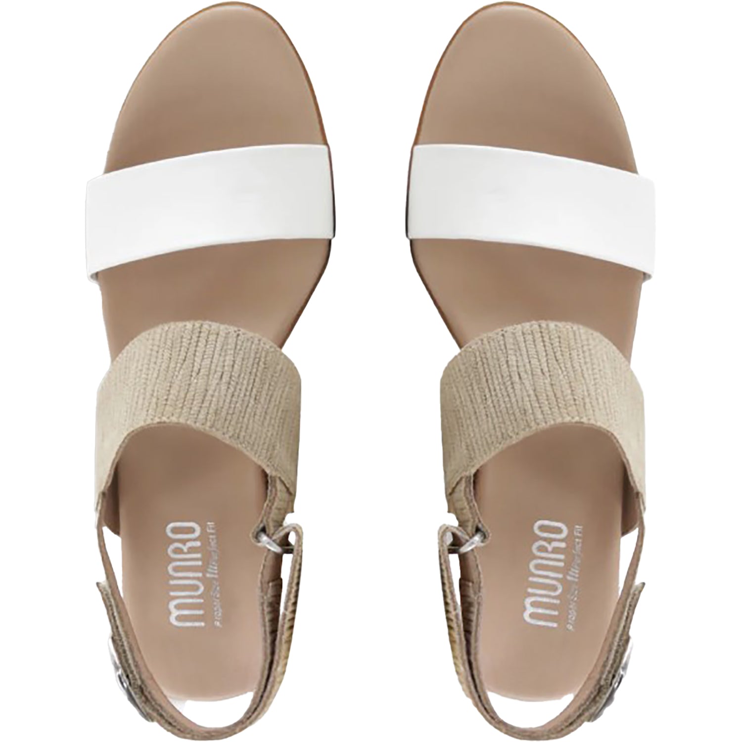 Womens Munro Women's Munro Livia White/Tan Combo White/Tan Combo