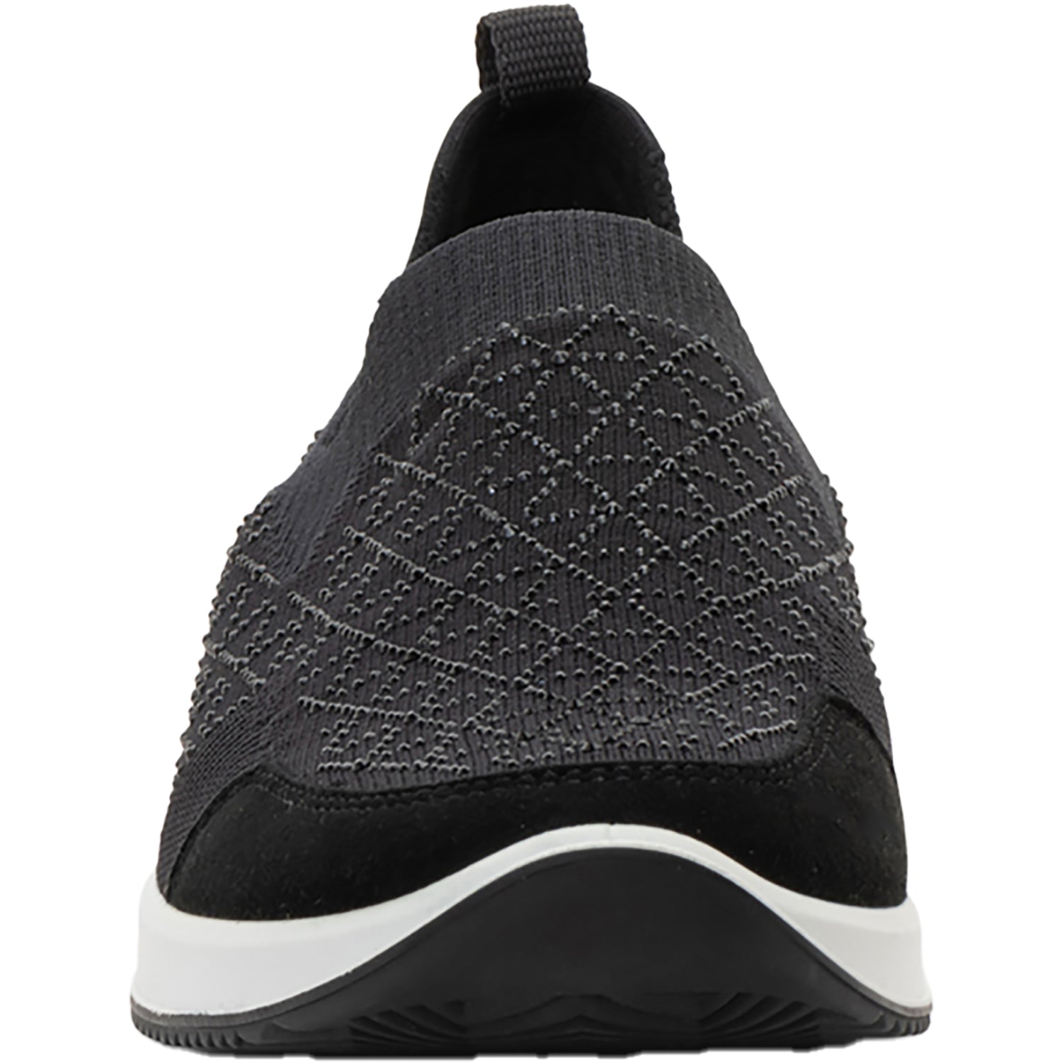 Womens Ara shoes Women's Ara Shoes Lisbon Black/White Wovenstretch With Sparkle Black/White