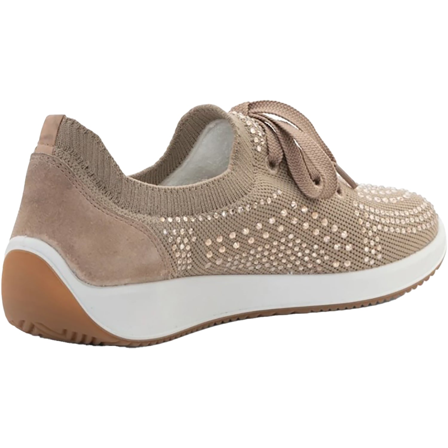 Womens Ara shoes Women's Ara Shoes Lisbon Lace Sand Wovenstretch With Sparkle Sand