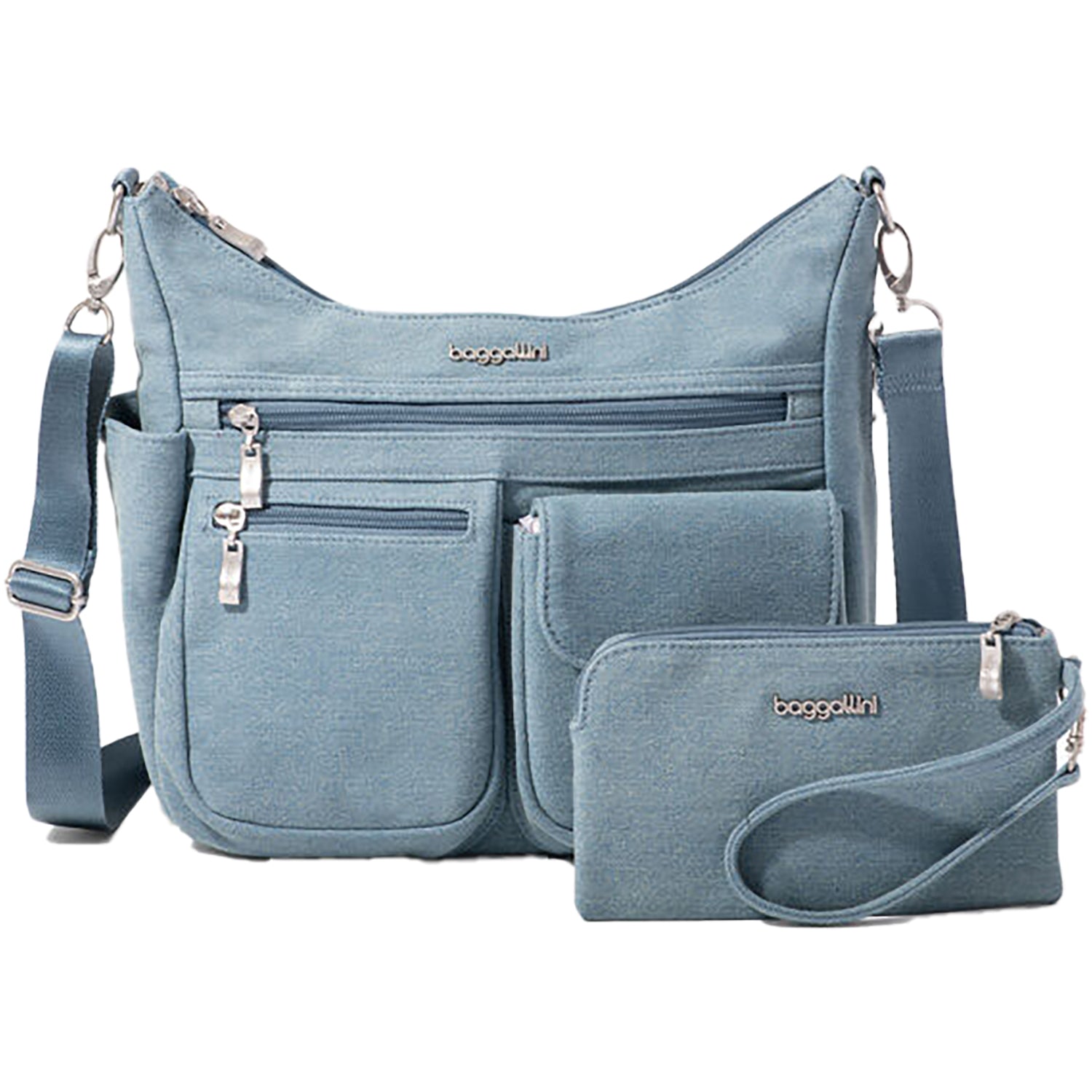 Womens Baggallini Baggallini Modern Everywhere Bag Light Indigo Denim Light Indigo Denim