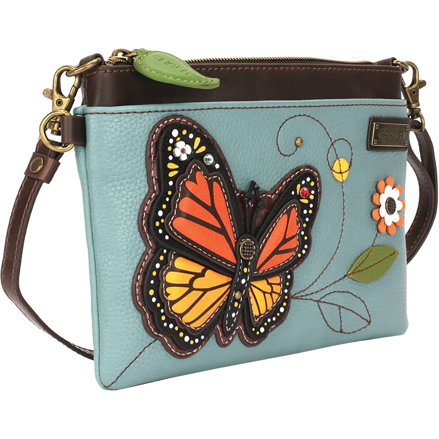 Chala Chala Monarch Butterfly Mini Crossbody Blue Blue