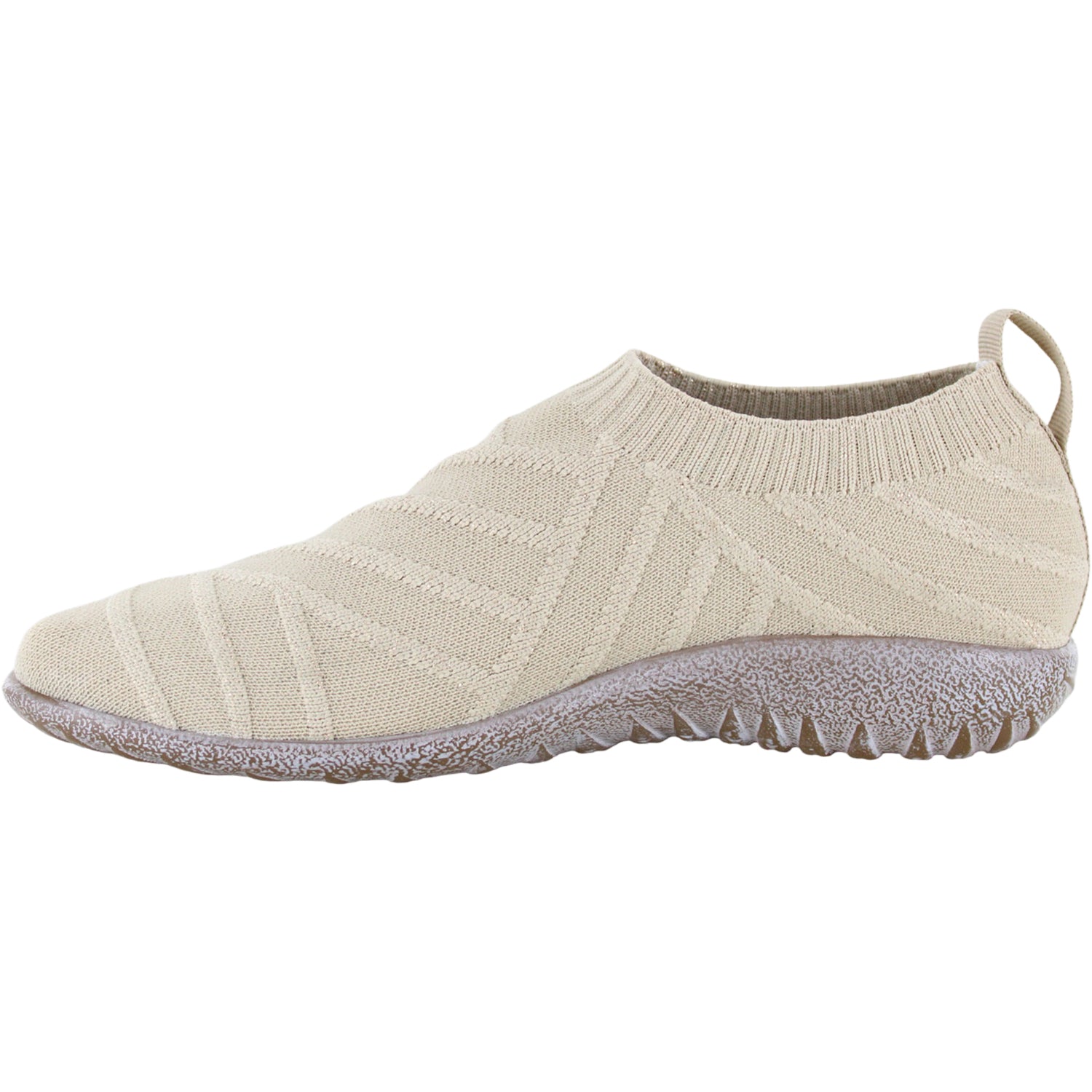 Womens Naot Women's Naot Okahu Taupe Gold Sparkle Knit Taupe Gold Sparkle Knit