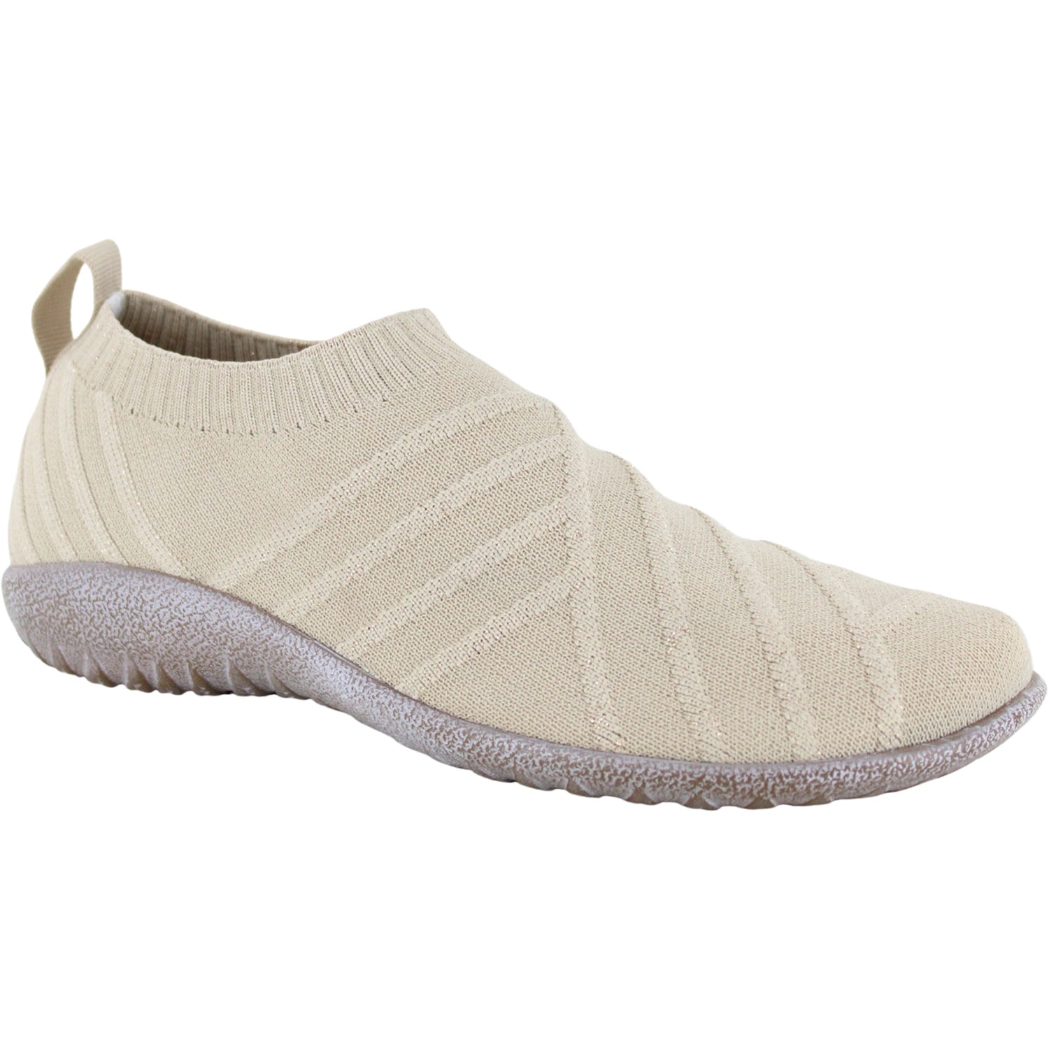 Womens Naot Women's Naot Okahu Taupe Gold Sparkle Knit Taupe Gold Sparkle Knit