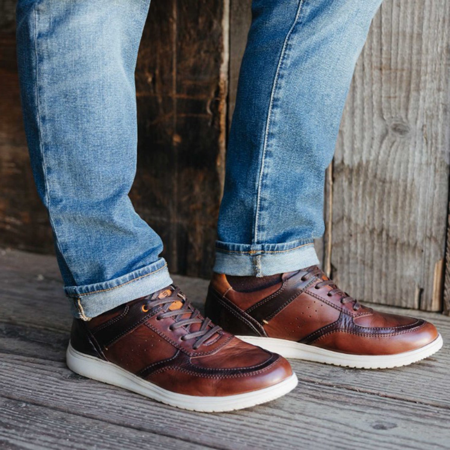 Mens Samuel hubbard Men's Samuel Hubbard Olema Casual Antique Brown Leather Antique Brown Leather