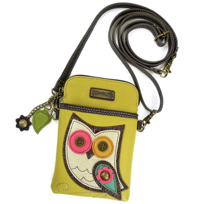 Chala Chala Owl Cellphone Crossbody Mustard Mustard