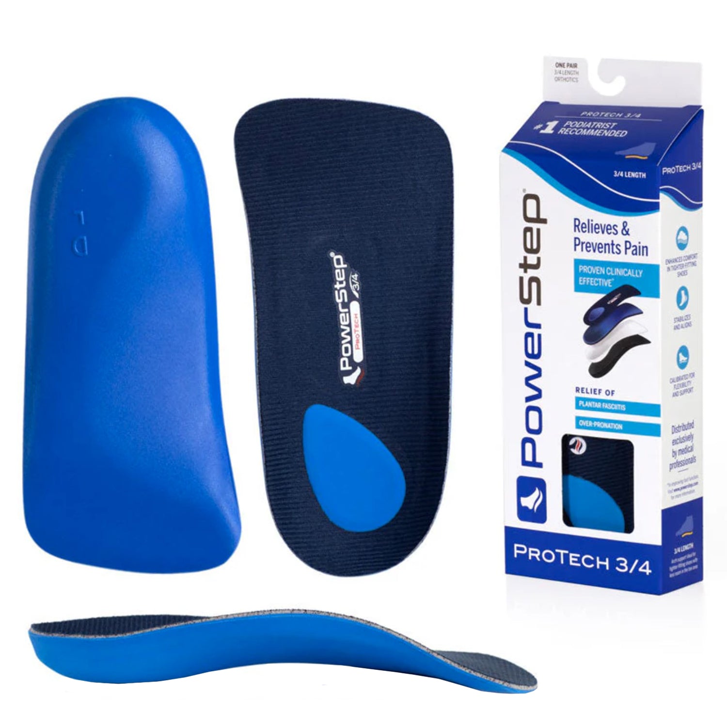 Unisex Powerstep Powerstep ProTech 3/4 Insoles Blue
