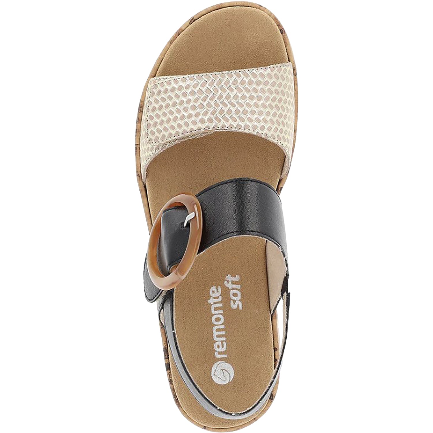 Womens Remonte Women's Remonte R6853-02 Jocelyn 53 Beige/Gold/Schwarz Beige/Gold/Schwarz