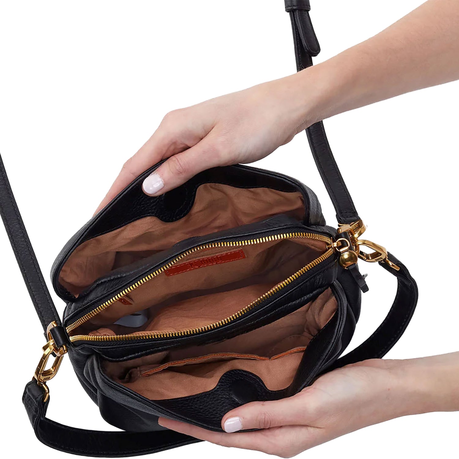 Womens Hobo Hobo International Starr Convertible Shoulder Bag Black Pebbled Leather Black Pebbled Leather