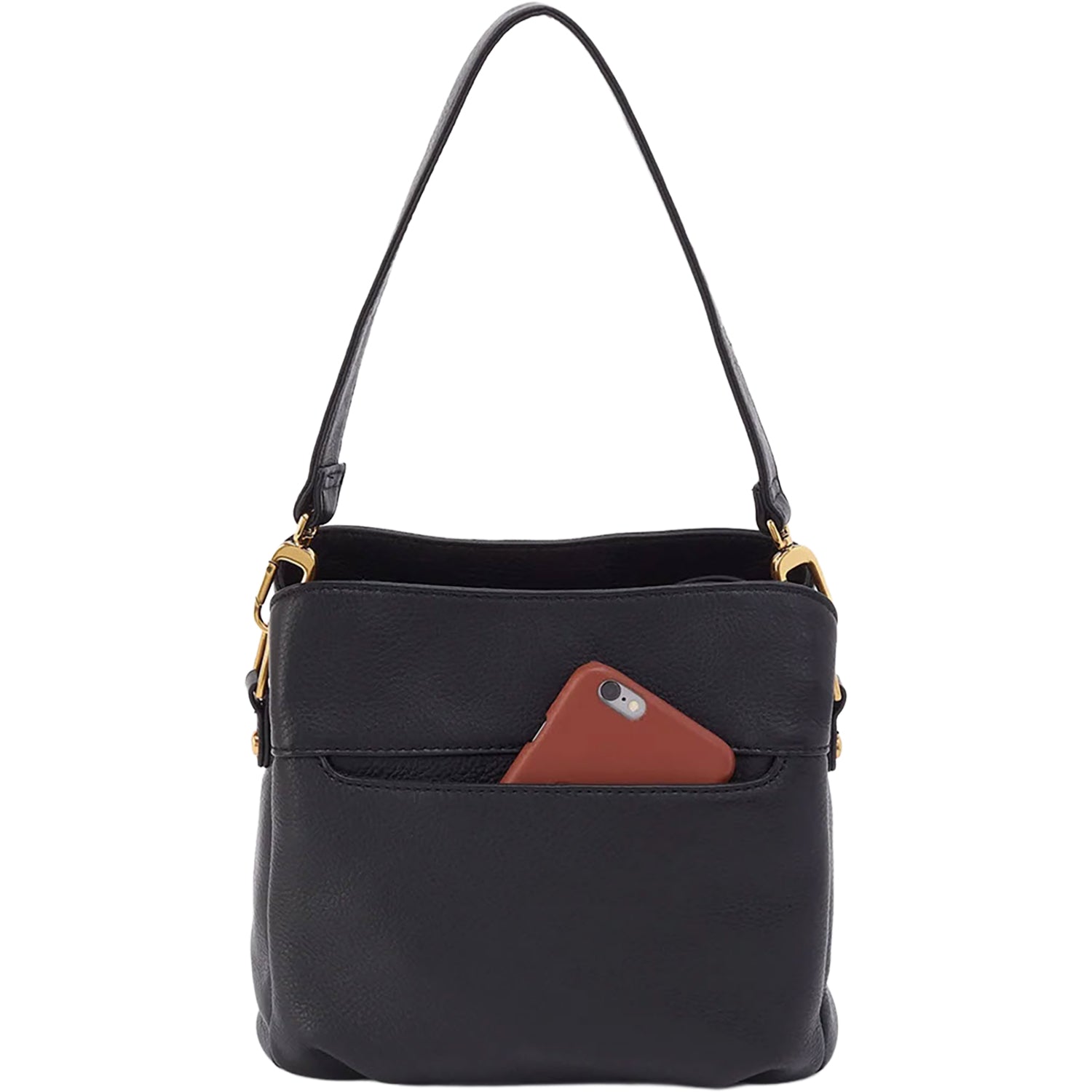 Womens Hobo Hobo International Starr Convertible Shoulder Bag Black Pebbled Leather Black Pebbled Leather