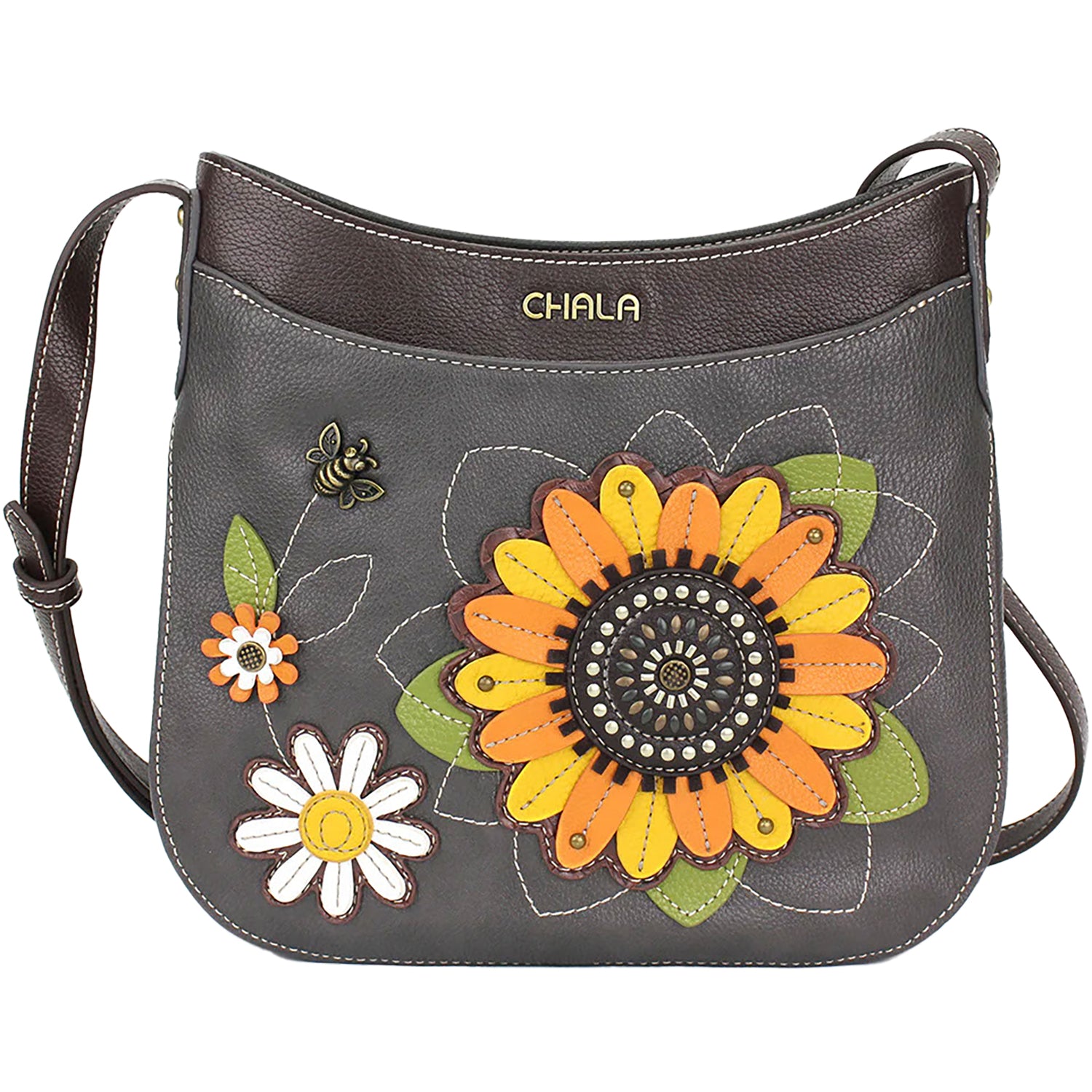 Womens Chala Chala Handbags Sunflower Crescent Crossbody Ink Ink