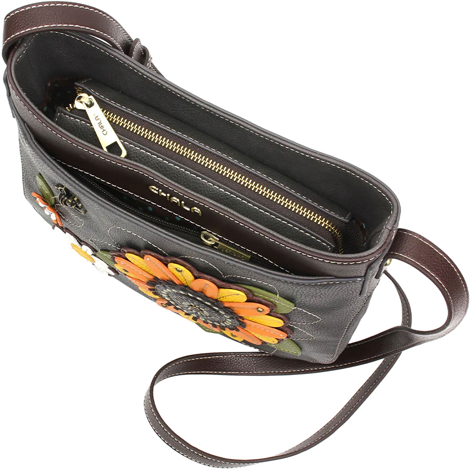 Womens Chala Chala Handbags Sunflower Crescent Crossbody Ink Ink