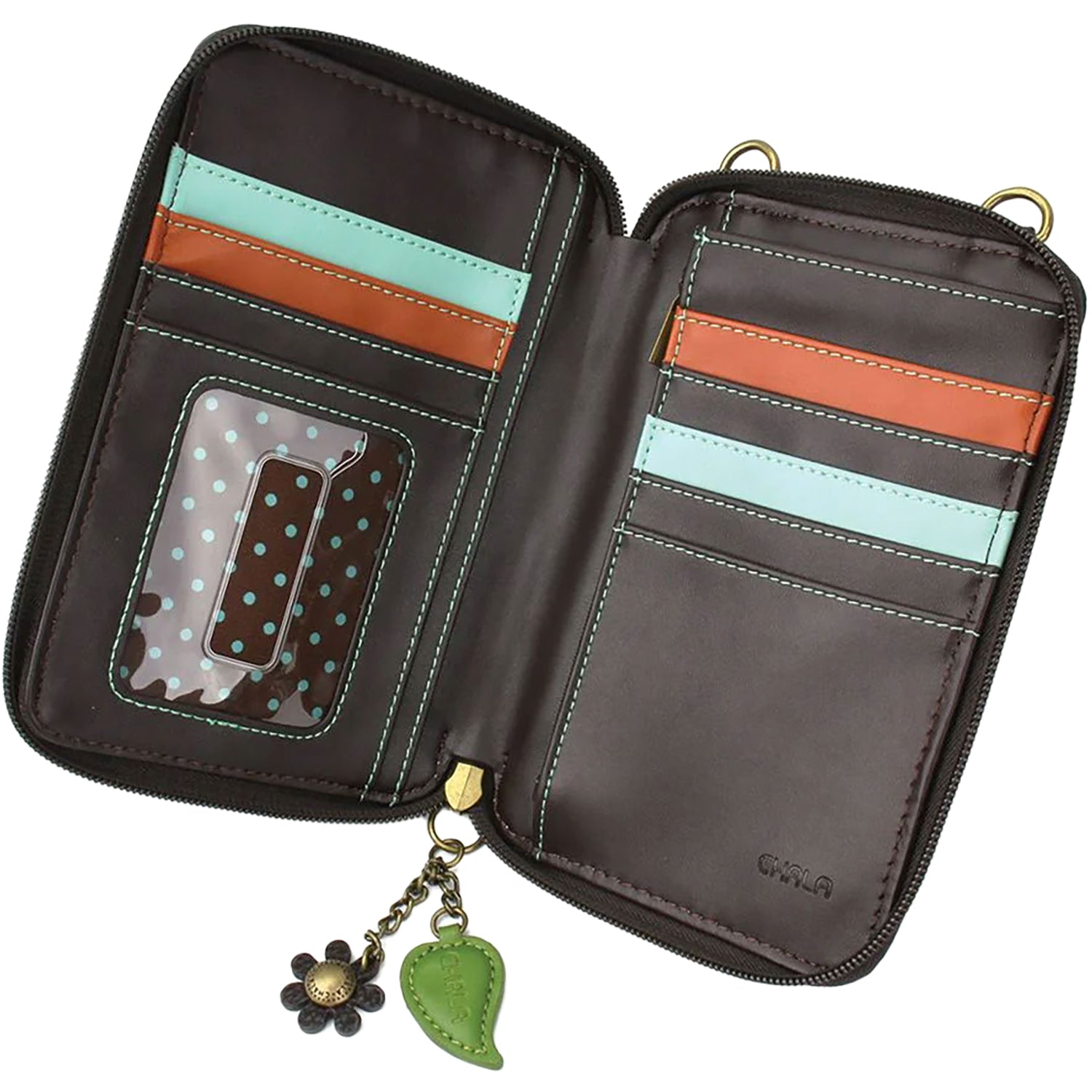 Womens Chala Chala Handbags Sunflower Wallet Crossbody Black Black