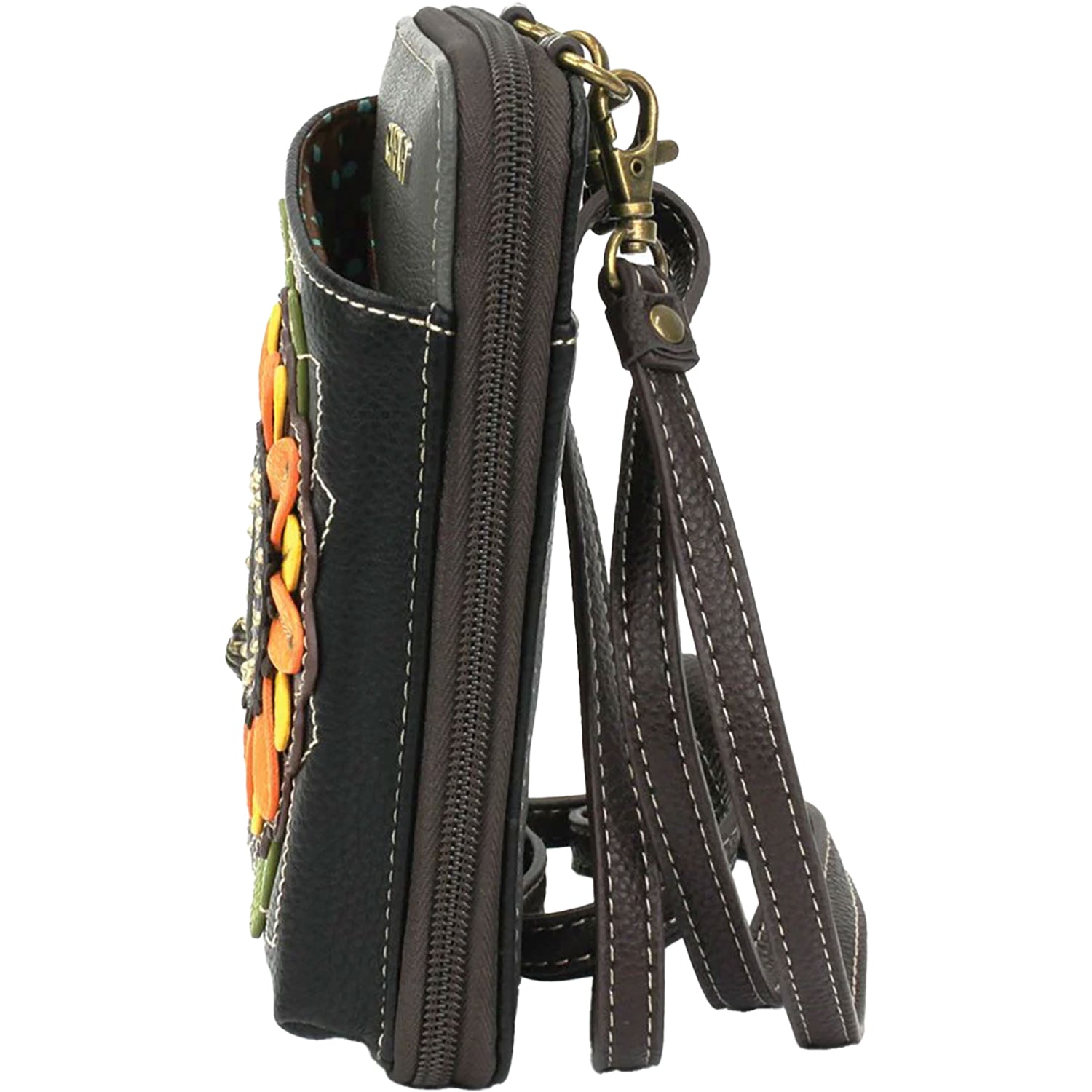 Womens Chala Chala Handbags Sunflower Wallet Crossbody Black Black