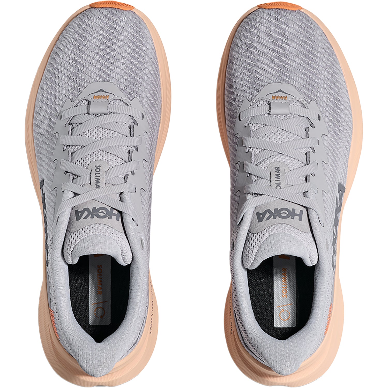 Womens Hoka one one Women's Hoka Solimar Cosmic Grey/Tangerine Glow Cosmic Grey/Tangerine Glow