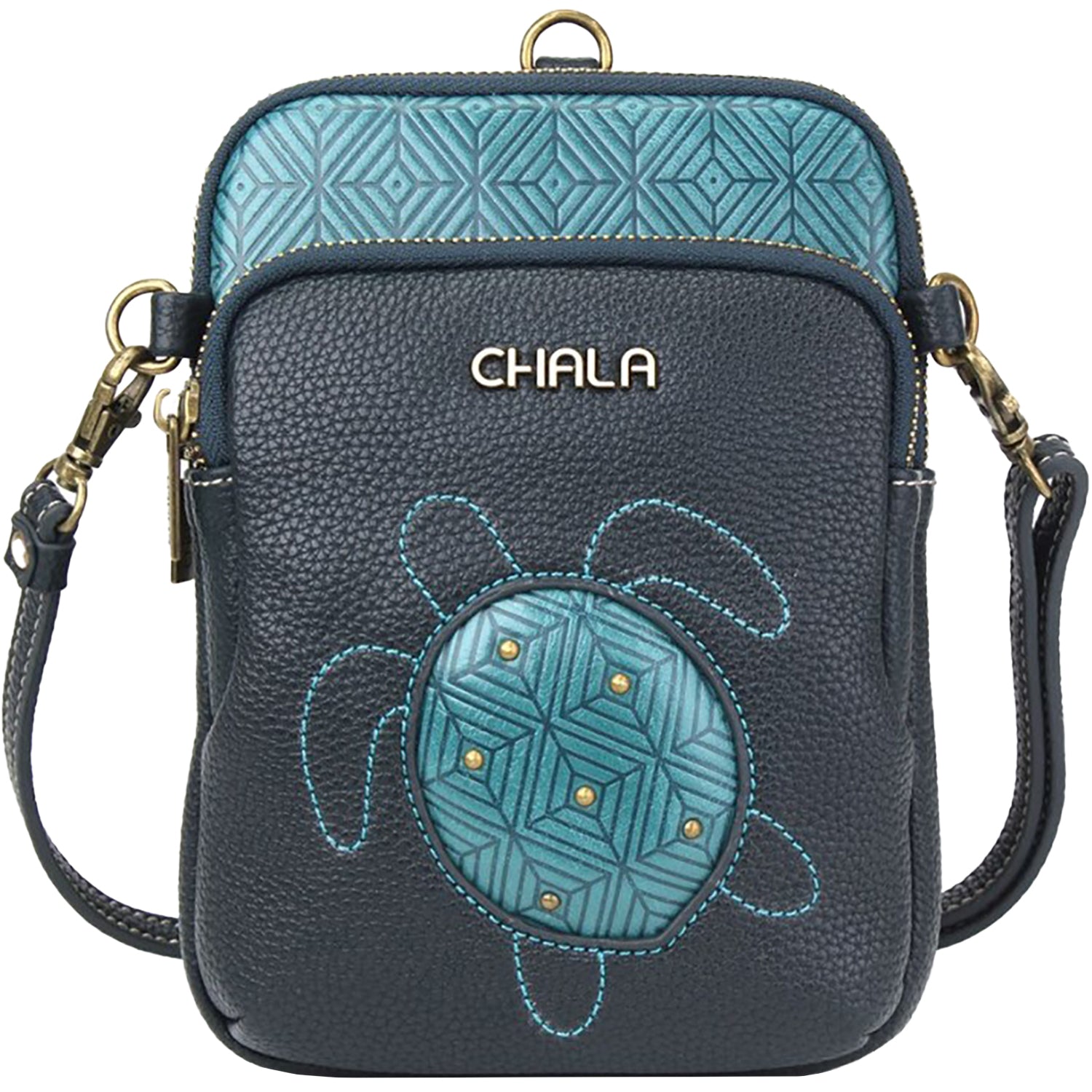 Chala Chala Turtle Uni Cell Phone Crossbody Turquoise Turquoise