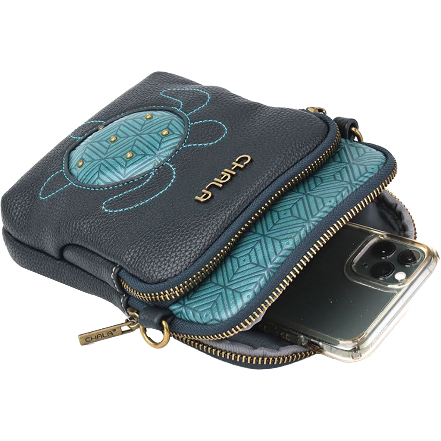 Chala Chala Turtle Uni Cell Phone Crossbody Turquoise Turquoise